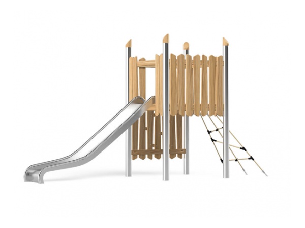 Robinia, robinio, design, leikkipuisto, leikkiväline, kiipeilyteline, liukumäki, akaasia