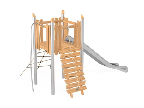 Robinia, robinio, design, leikkipuisto, leikkiväline, kiipeilyteline, liukumäki, akaasia