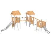 Robinia, robinio, design, leikkipuisto, leikkiväline, kiipeilyteline, liukumäki, akaasia